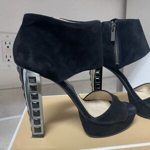 Michael Kors Black and Silver Heels